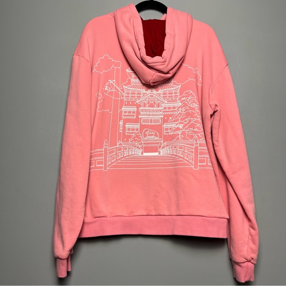 Steady Hands Pink Temple Hoodie Sweatshirt Women’s Size M - Picture 1 of 9